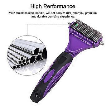 3in1 Professional Pet Grooming Undercoat Rake Comb Dematting Tool Cat Dog Brush