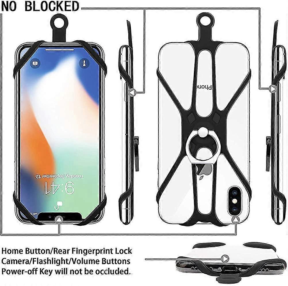 Phone Lanyard, Silicone Waterproof Soft Lanyard Universal Adjustable Cell Mobile