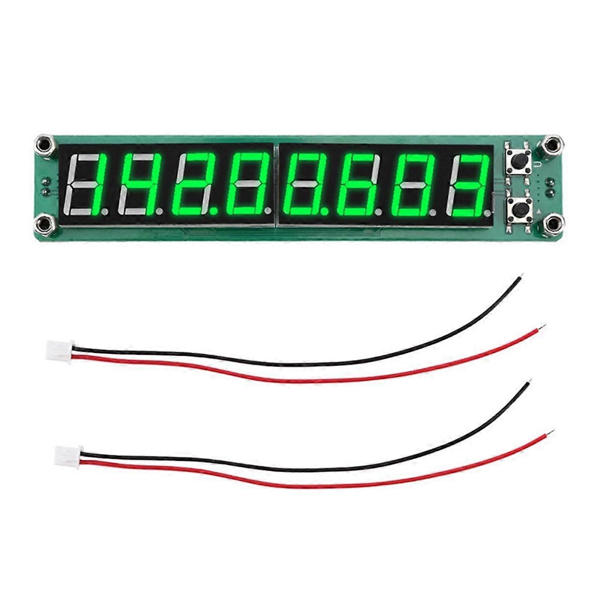 0.1MHz-1200MHz RF Signal Frequency Counter Cymometer Meter Tester with LED Display Screen for Radio,Green Light