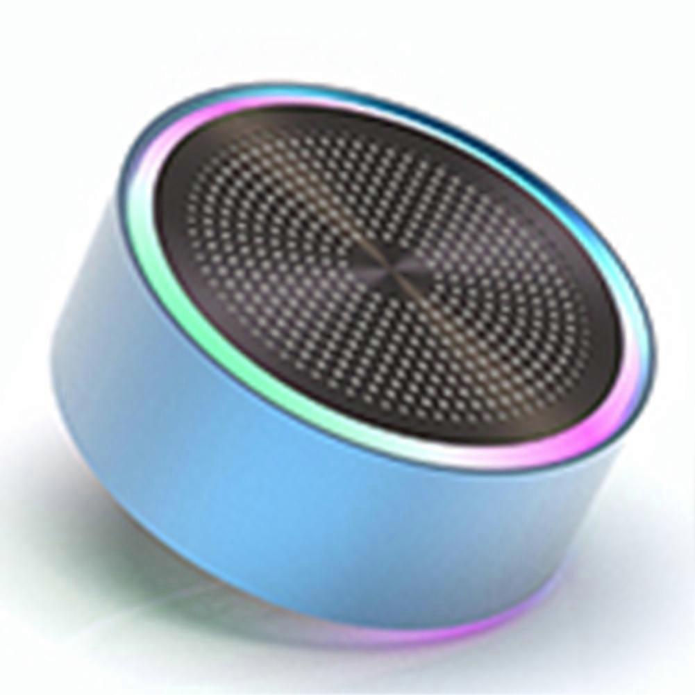 Mini Bluetooth-Compatible Speaker Outdoor Wireless Portable FM Loudspeaker with Light