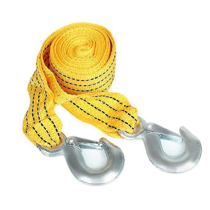 حزام حزام حبل سحب السيارة الثقيلة حزام نايلون عالي القوة مع خطاف معدني