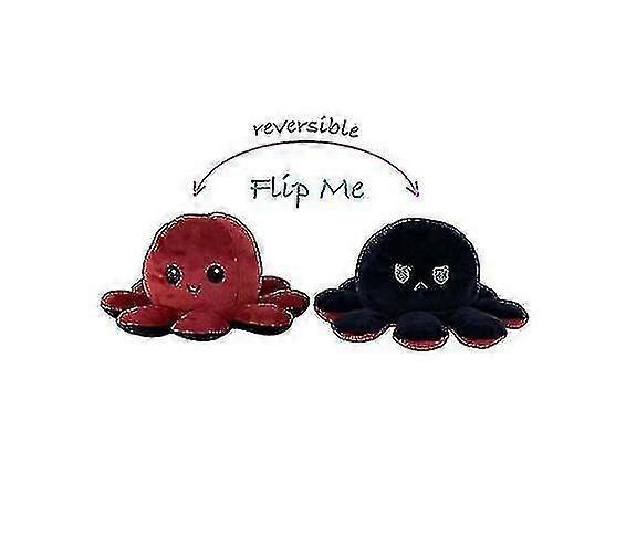 リバーシブルタコぬいぐるみ両面フリップドールショームードトイ