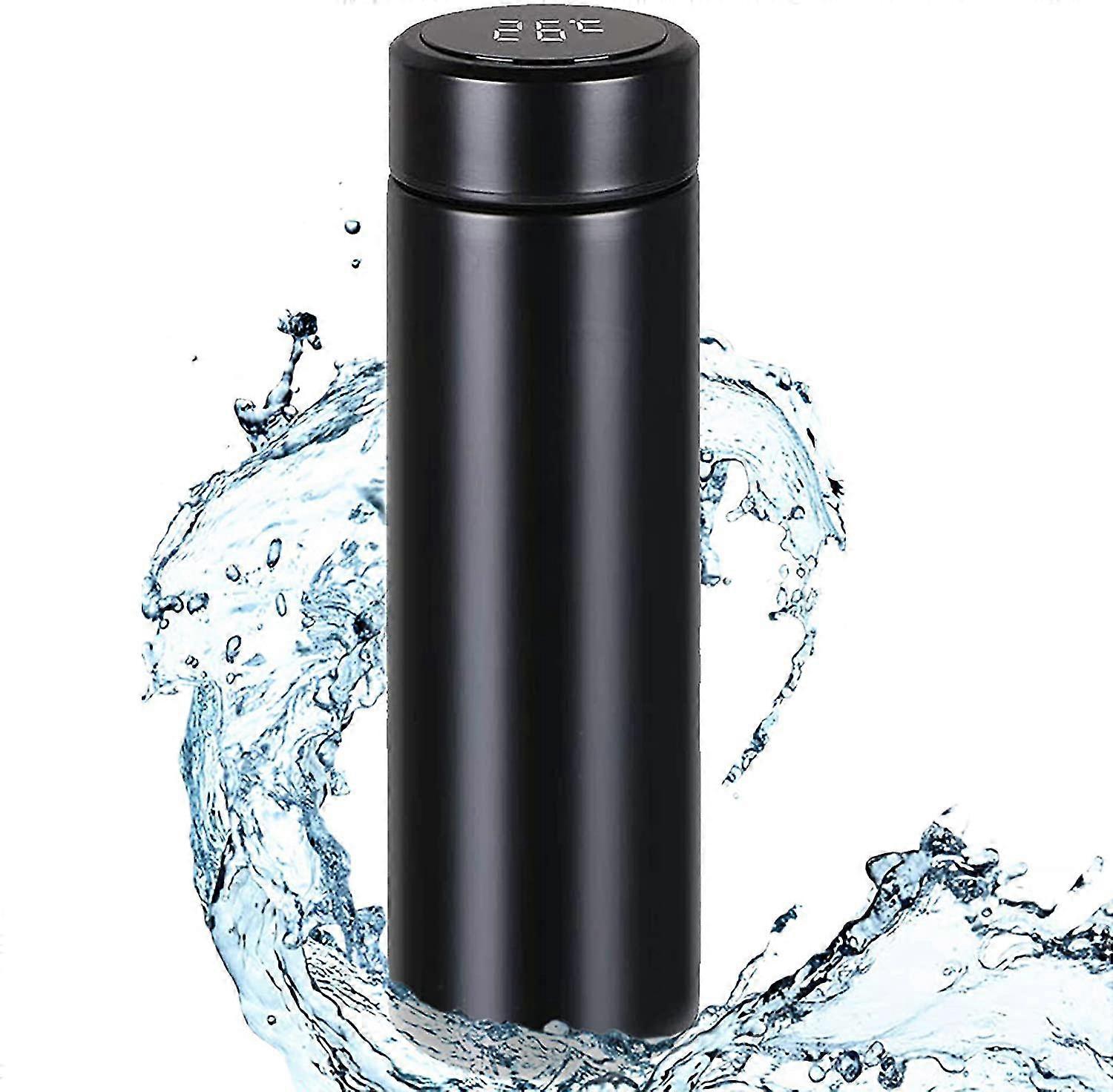 Insulated Flask Bottle 0.5 Litre, Bpa , Less Steel Reusabd Temperature Display For Hot And In Sports, Gym, Travel, Offi