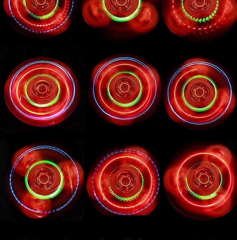 ZK-1pcs Fidget Spinner Blue LED Handheld Toy Stress Relief Anxiety ADHD