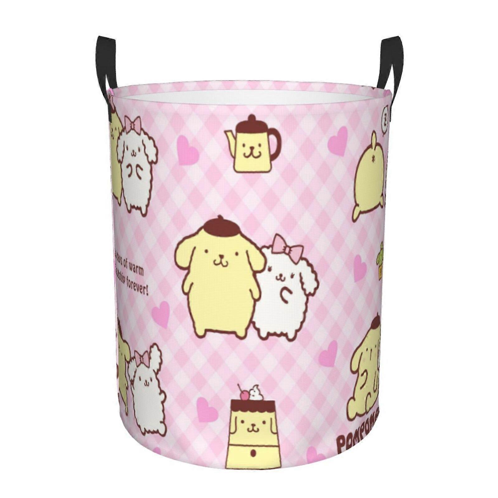 Pompompurin 3d Grafische Vlam Wasmand Brand Vlam Kleding Hamper Opslag Met Handvat-SYS28278