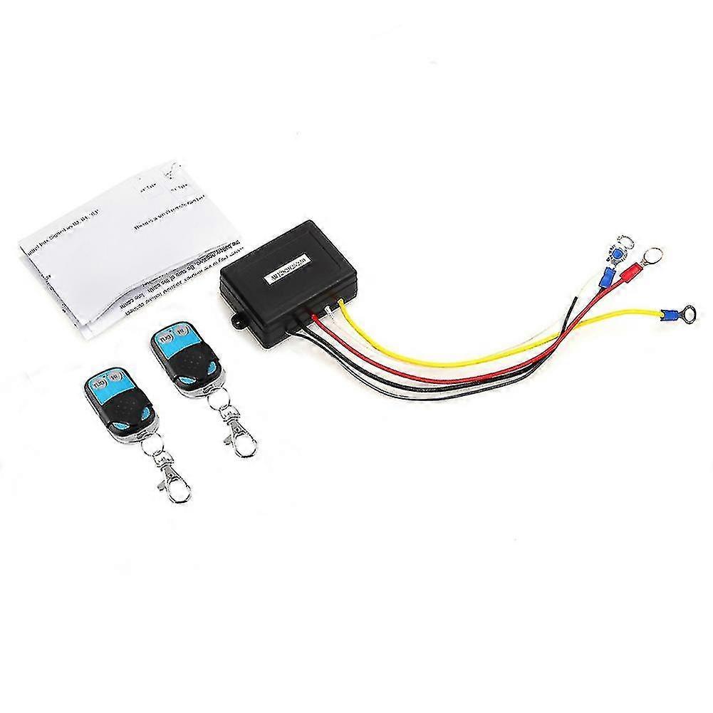 Kit de télécommande de treuil sans fil pour camion - Combiné de commutation Atv Suv 12V - Avec deux télécommandes porte-clés