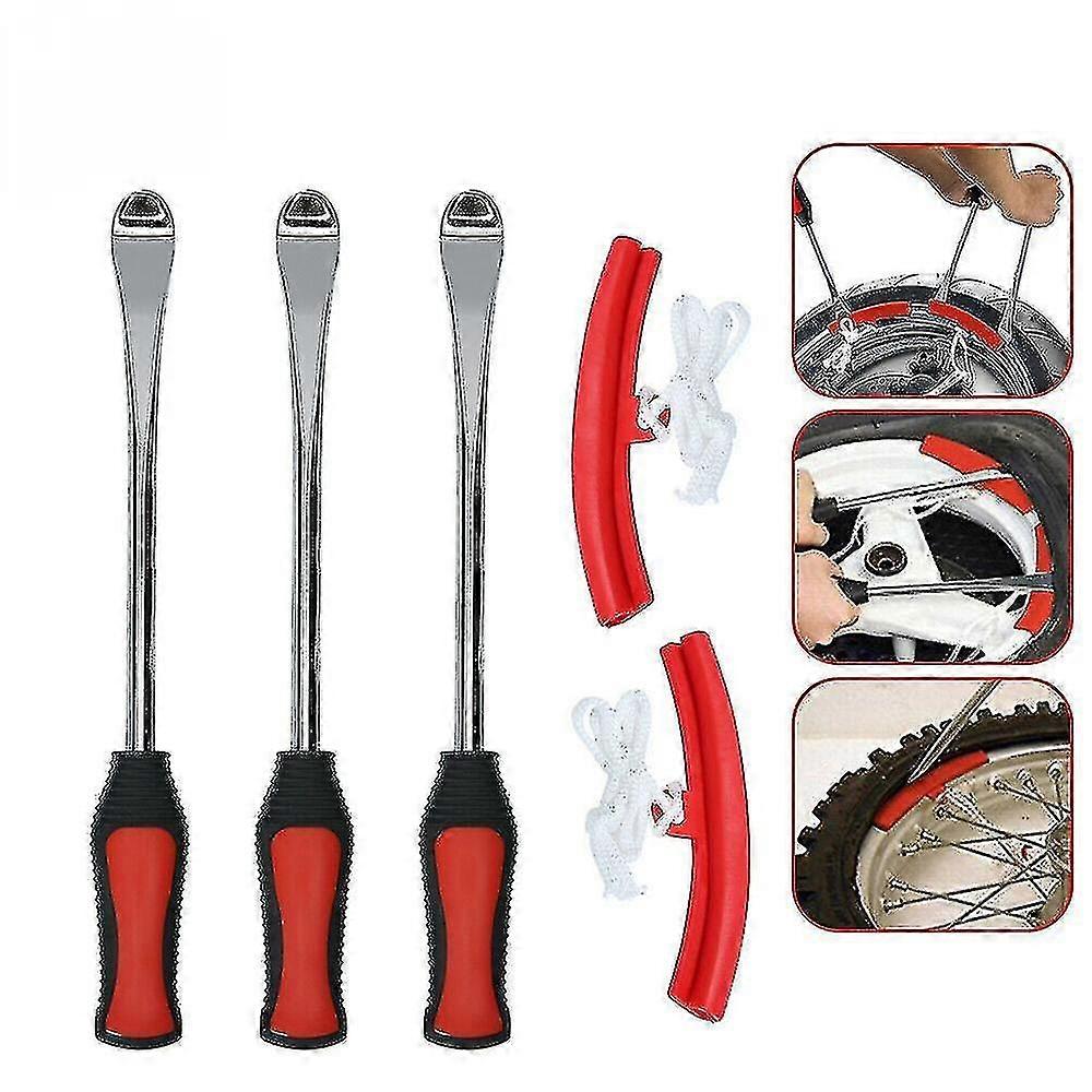 Μηχανή αντικατάστασης μοχλών μοτοσικλετών μοτοσικλετών μοτοσικλετών αντικατάστασης μοχλών ρουθούνι ρουζ πορτών αυτοκινήτων (3 λοστοί + 2 προστατευτικά καλύμματα)