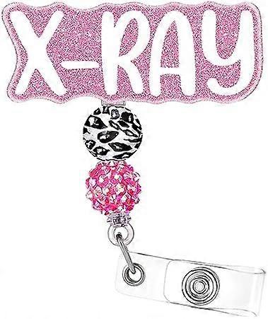 X-RAY Badge Reel Holder Retractable with ID Clip for Nurse Nursing Name Tag Card Cute White Alligator Clip Hospital Work Accessories
