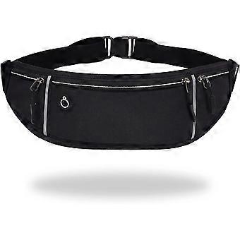 Running Belt With Waterproof Adjustable Strap - Black