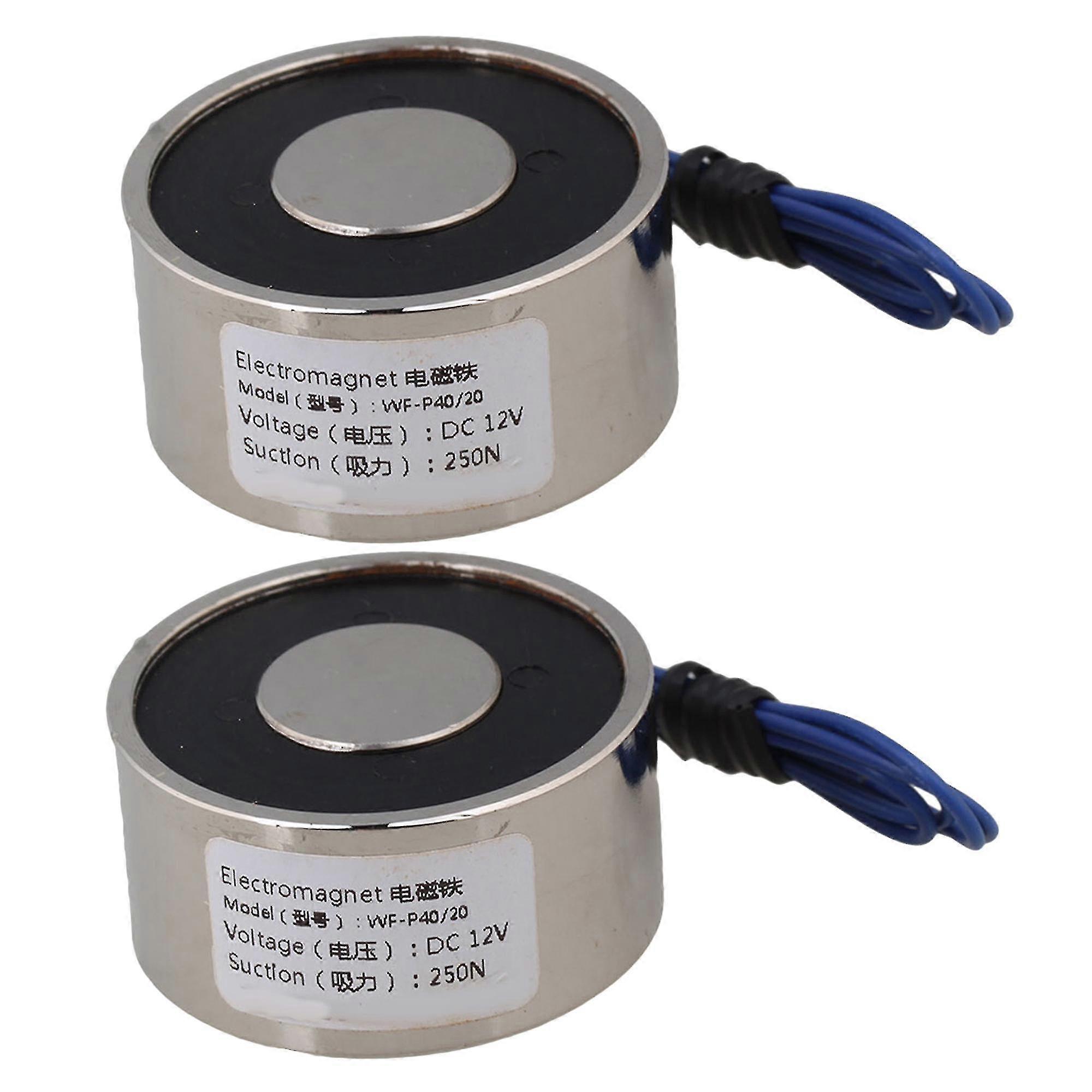 2pcs Ímã de elevação elétrica Dc12v 250n segurando de eletroímã