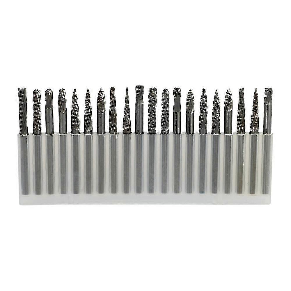 20pc Full Double Grain Tungsten Carbide Burr Milling Cutter Milling Cutter Bit Set Mini Drill Rotat