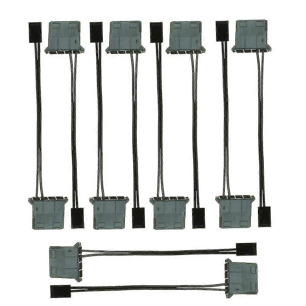 10pcs Ide To 3 Pin Fan Power Cable Pc Cooling Convertor Cable