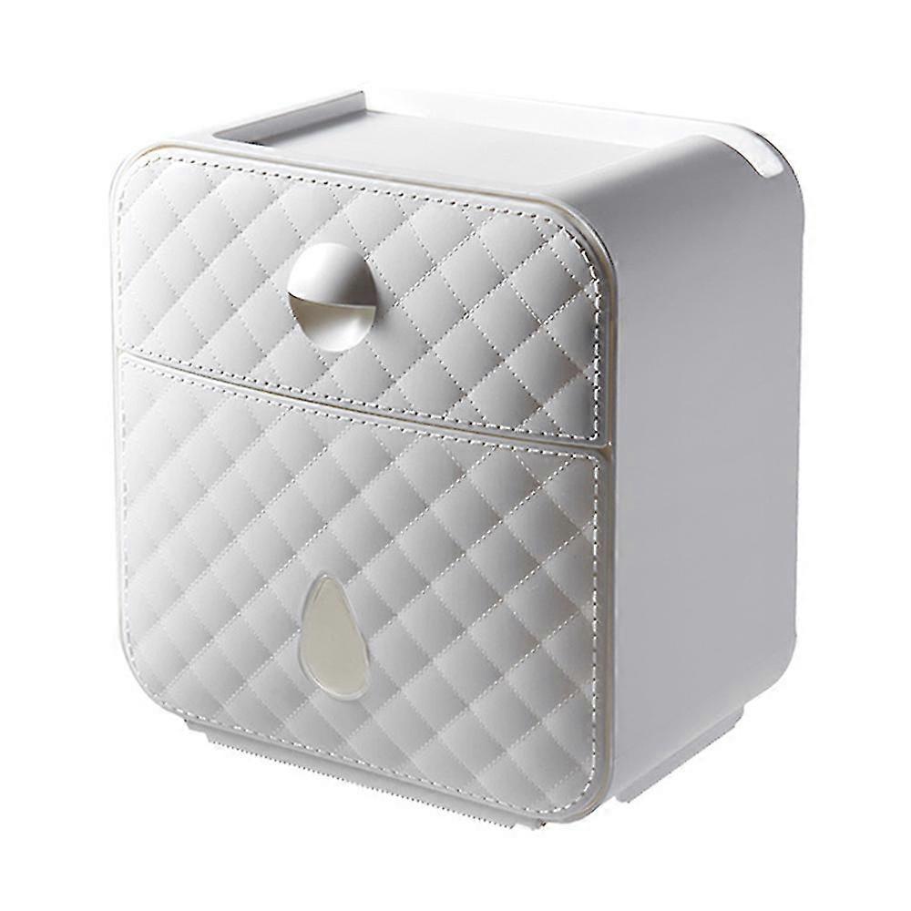 Abs Material White Gray Toilet Paper Box Wall-mounted Creative Storage Box,gray