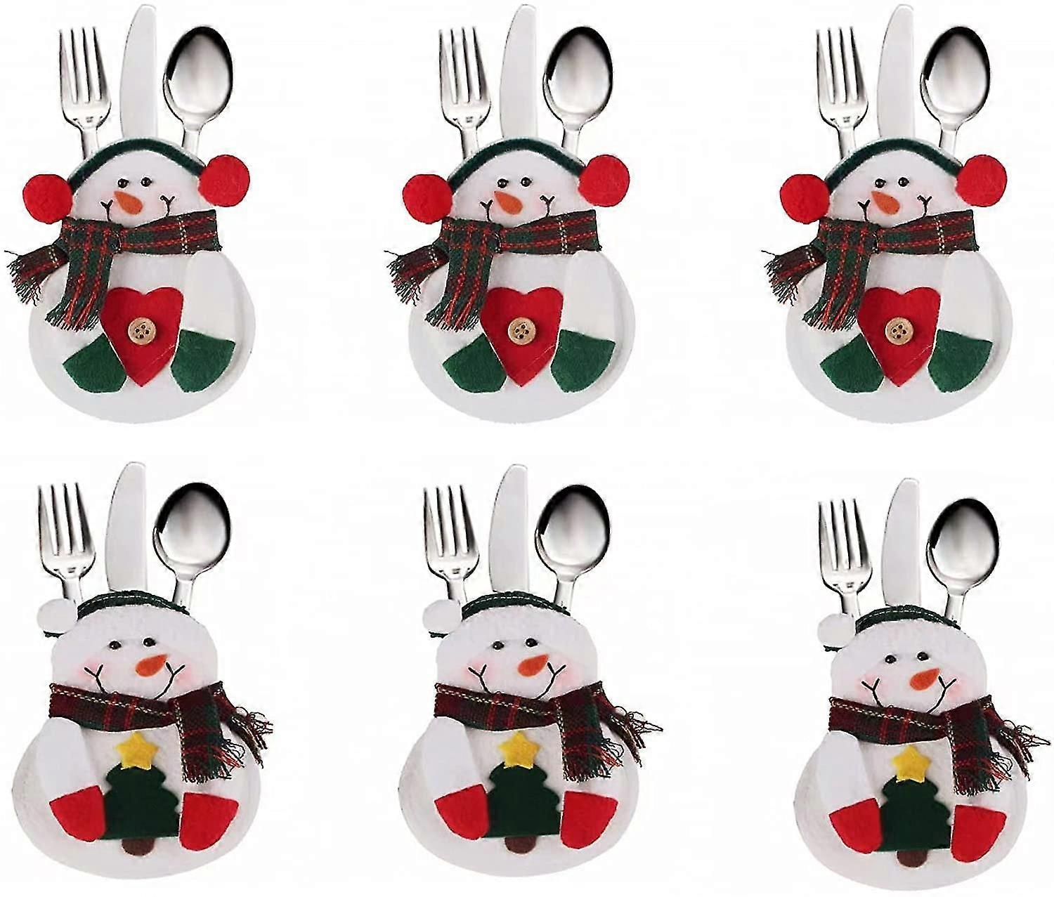 Set med 6 julbestickhållare