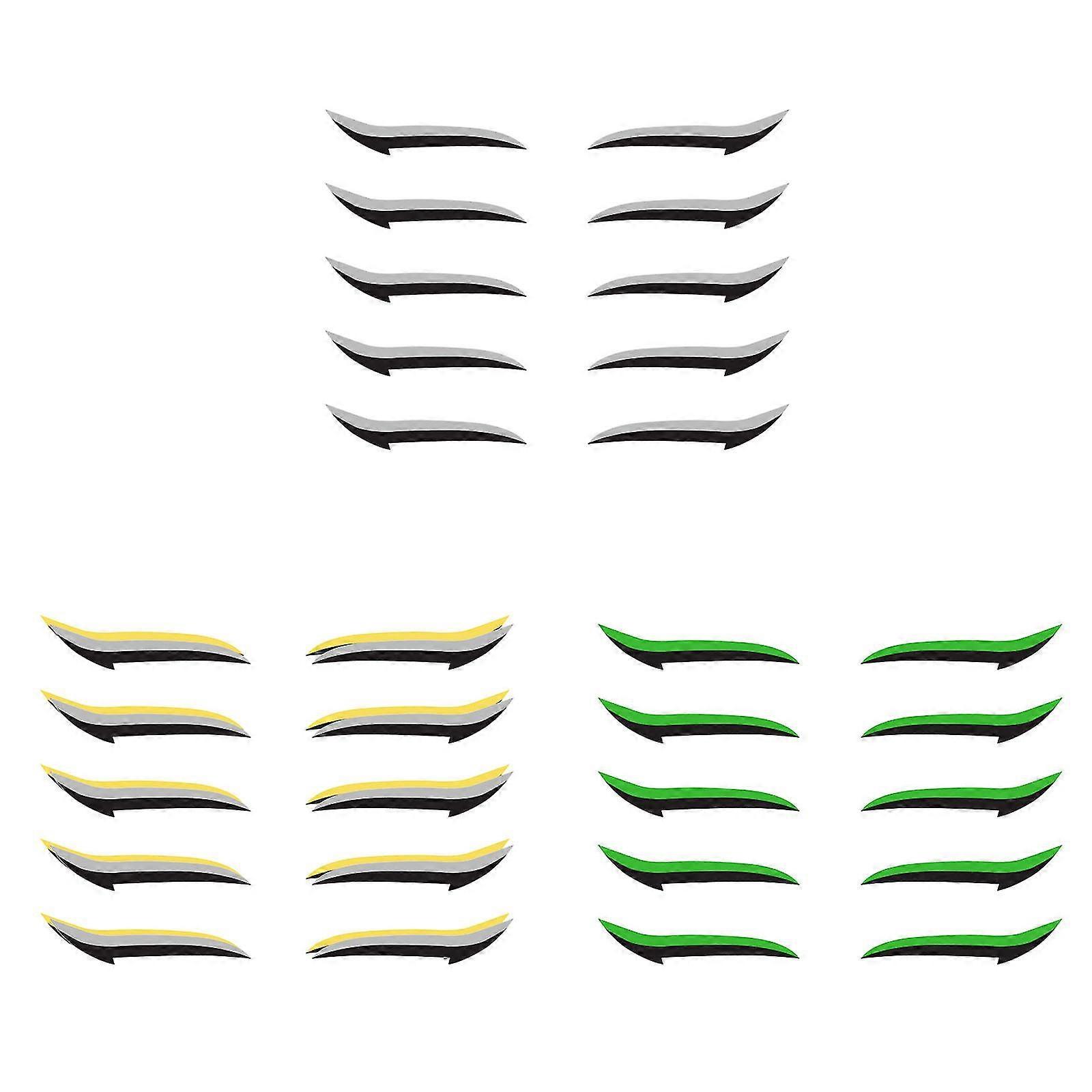 3pc Autocollants de paupières réutilisables Contour instantané Couvercle ailé Cosmétique Facile Applica