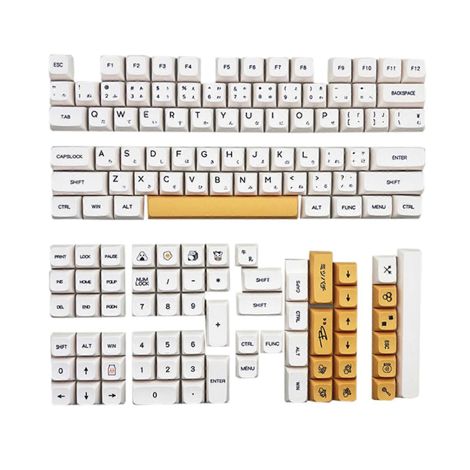 126 Keys PBT Dye Sublimation Keycaps for Mechanical Gaming Keyboard MX Switches