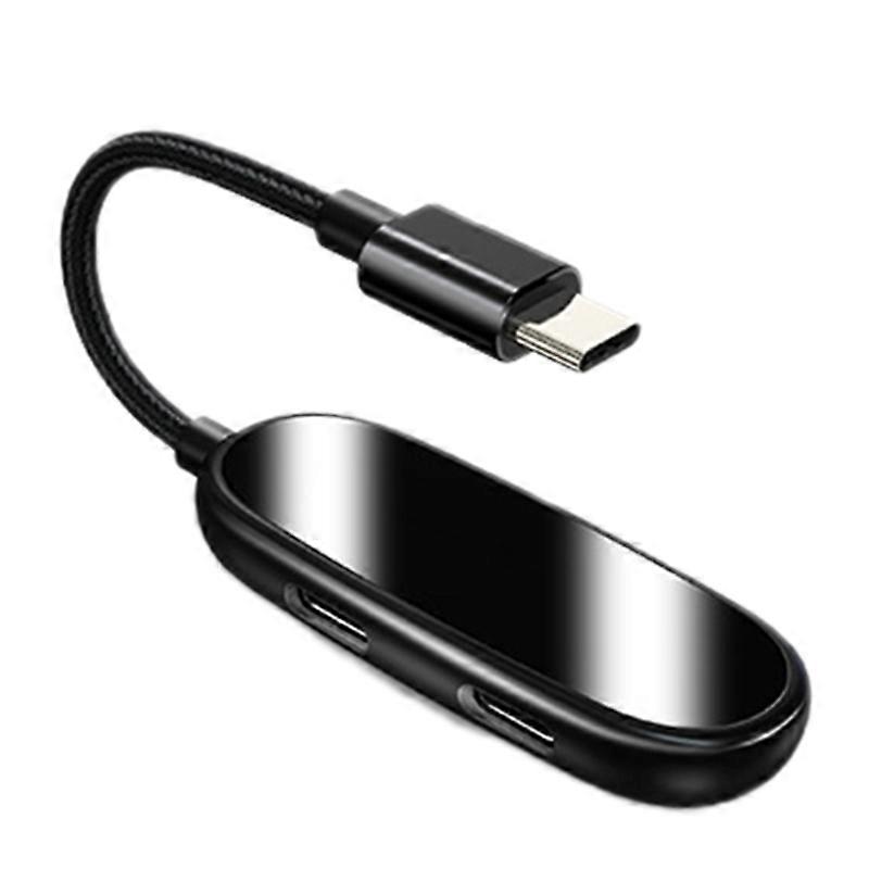 محول مريح من النوع المزدوج USB من النوع C إلى شحن رقمي سريع 3.5 مم