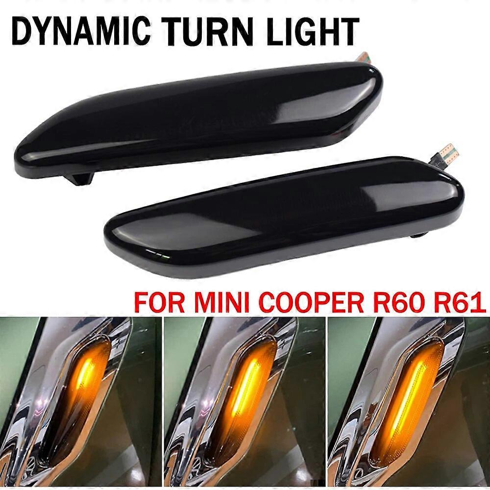 Flowing Water Blinker LED Dynamic Turn Signal Light For Mini Cooper R60 Countryman R61 Paceman Side Marker Flashing Indicator