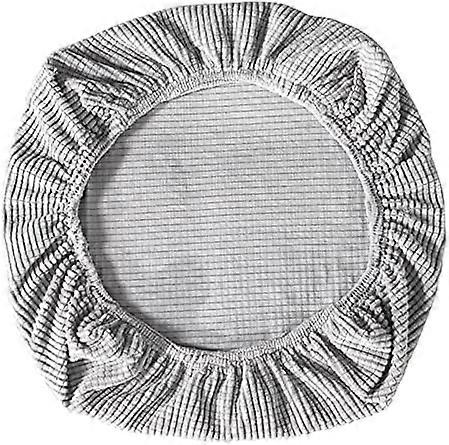 2 stk elastiske spandex stoltrekk - vaskbar (sølv)