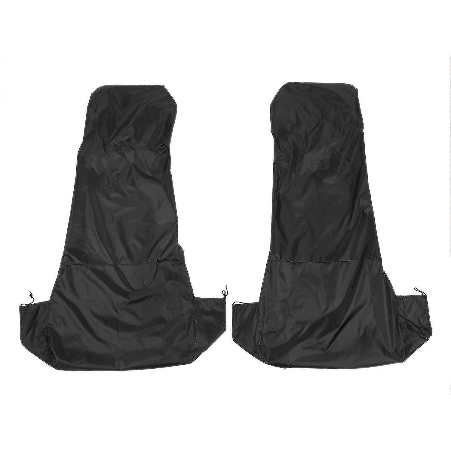 2x Universal Waterproof Nylon Front Car Van Covers Protectors Black Pair