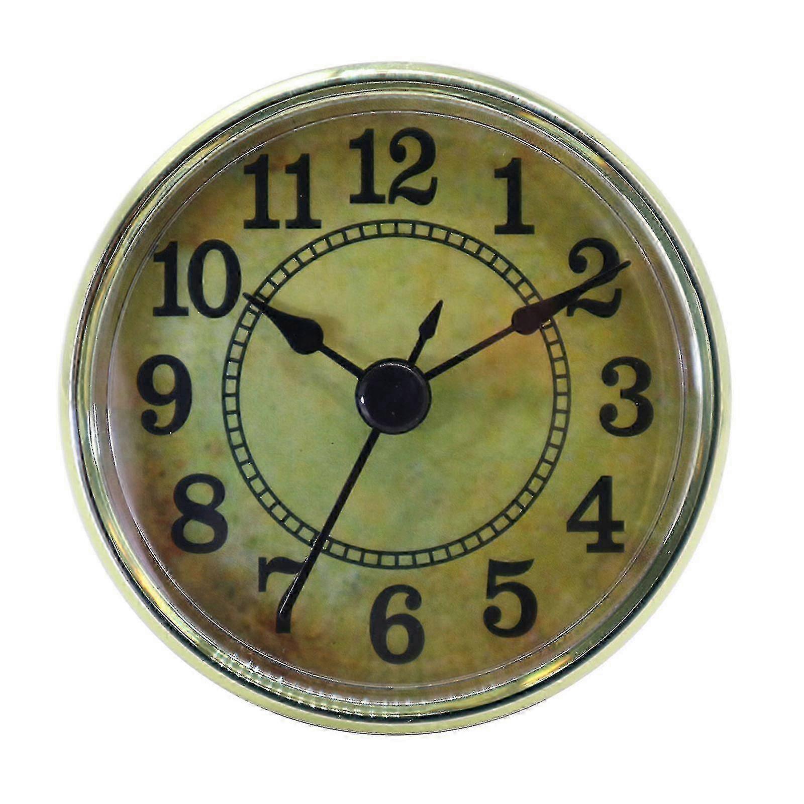 Klassisk klocka, hantverksinsats, klockrörelse, kvarts, diameter 70 mm, nummer