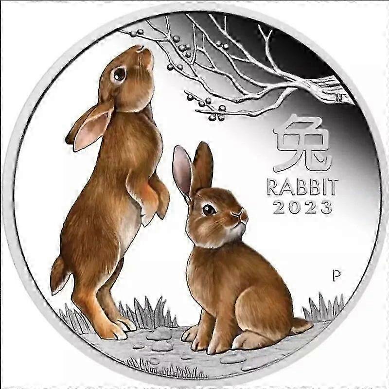 New 2023 Chinese Year of the Rabbit Commemorative Coin Part Auspicious Badge Ancient Tradition Lucky Christmas