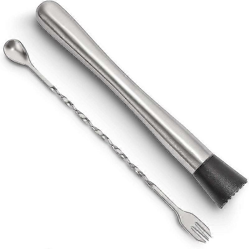 Stainless Steel Cocktail Muddler, Mixing Spoon, Jigger Set, Bar Tool Essentials