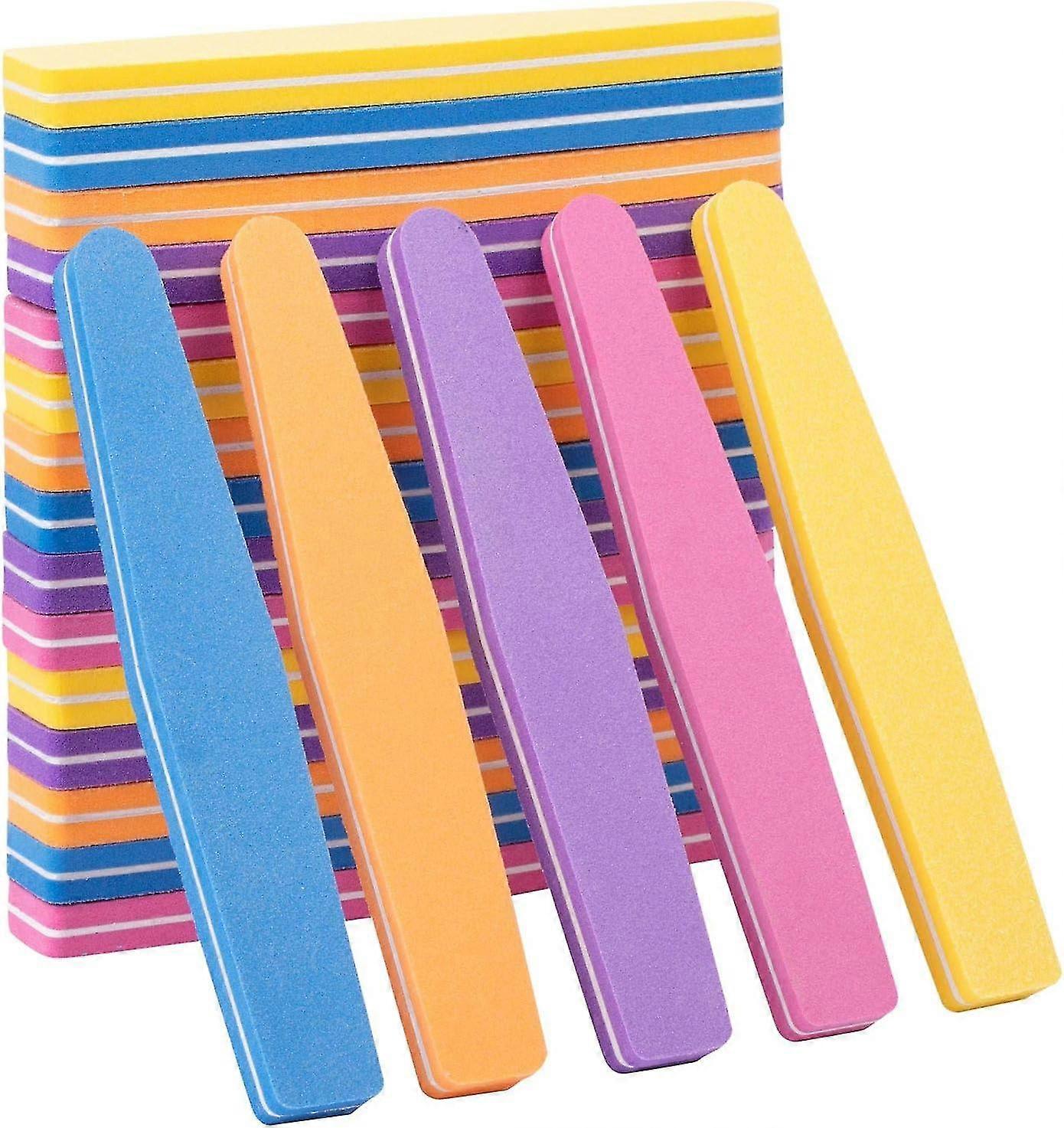 20 Pieces Nail Buffer Block Sponge Nail File Washable Double Sided 100/180 Sanding Block Buffing