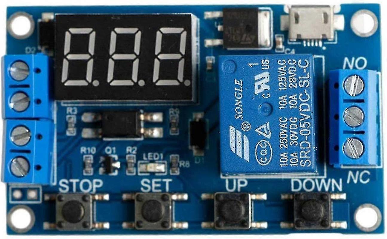Store 6-30v Adjustable Relay Timer Cycle Module Switch Trigger Time Delay Circuit Board (a-1b)