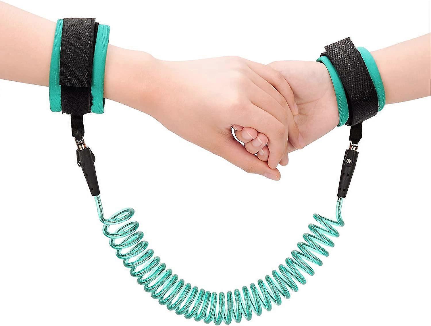 2.5M Anti-lost Child Wristband, Child Leash 360 Rotation Wristband, Anti-lost Strap Comfortable Child Harness for Baby, Green