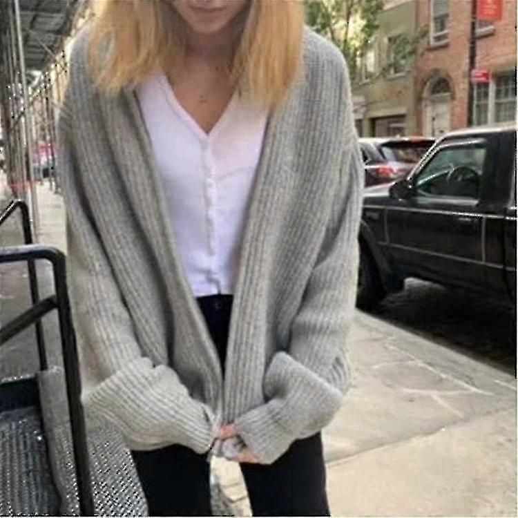 Loose Long Sleeve Knitted Coat