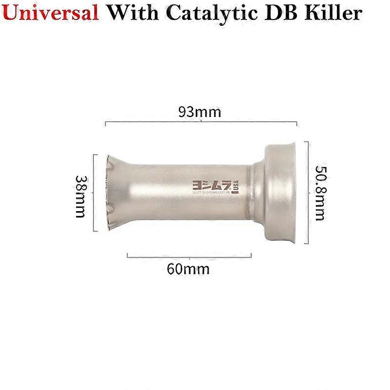 Yoshimura-silenciador de escape Universal para motocicleta, tubo de escape modificado con entrada cataltica DB Killer, 51mm