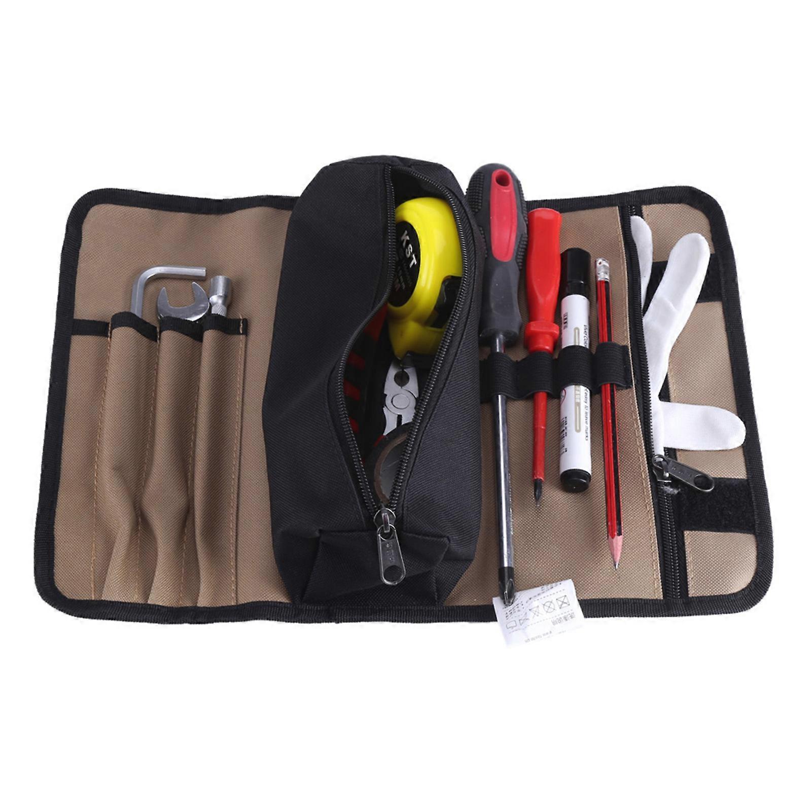 Durable Waterproof Canvas Electrician Tools Storage Bag Roll Up 36 * 25cm