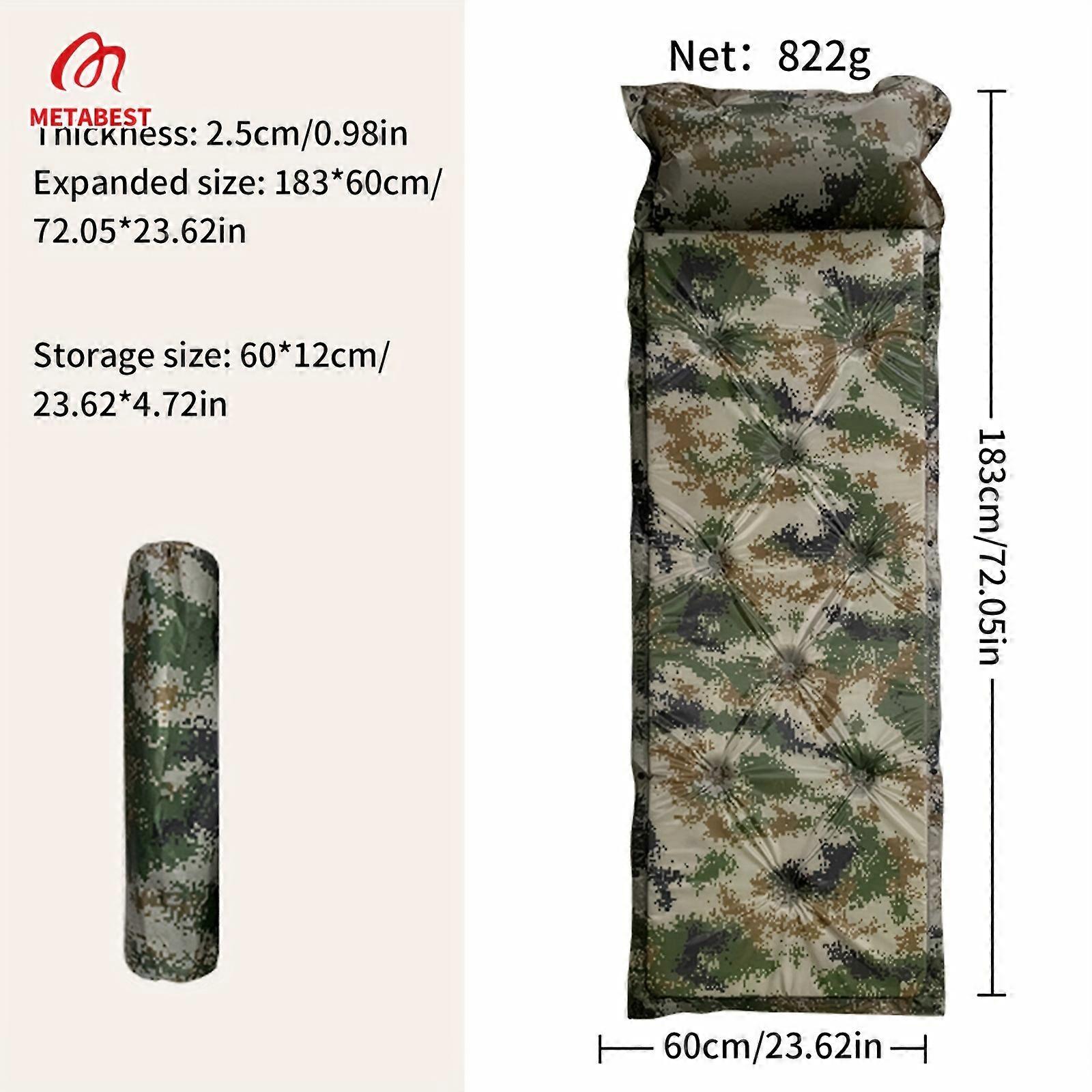 1pc Automatic Inflatable Mattress, Camping Tent Sleeping Pad, Portable Folding Moisture-Proof Nap Sleeping Pad
