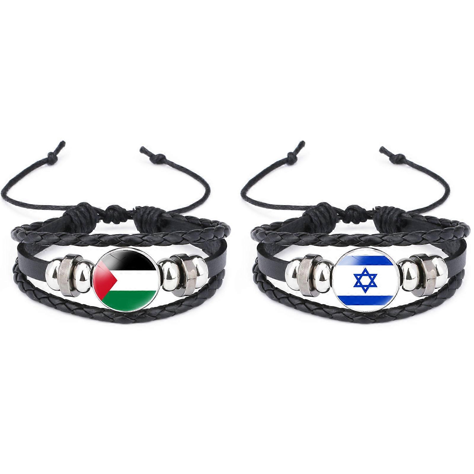 Adjustable Kaikso-In Palestinian Flag Bracelet, i Stand With Palestine Bracelet,100% New