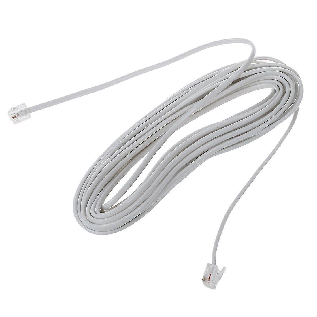 9M 30ft RJ11 6P2C Modular Phone Cables Wire White