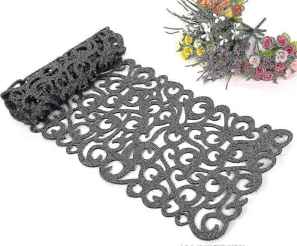 Chemin de table lavable 100 x 30 cm gris foncé-ZZY