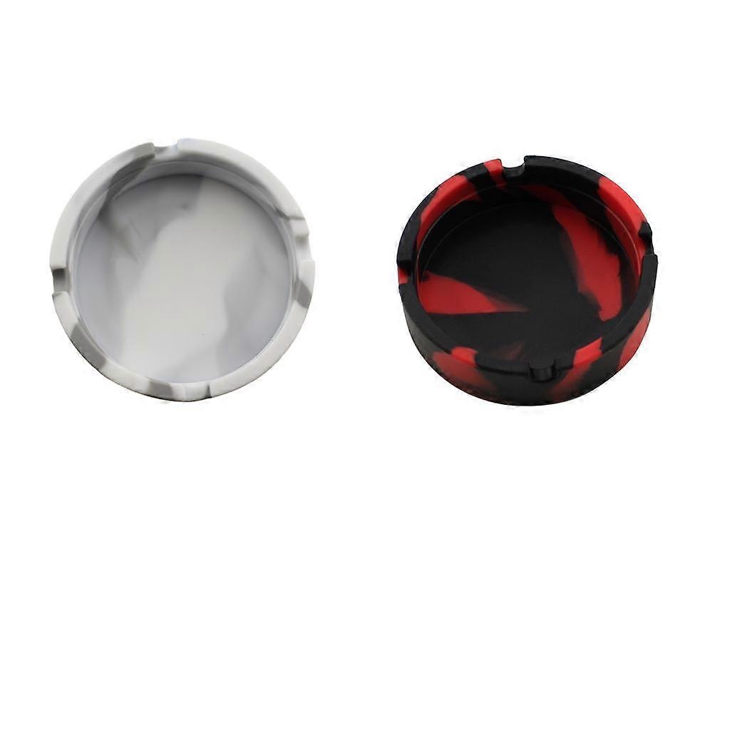 2Pcs Silicone Ashtray Unbreakable Decorative Tray for /Cigar