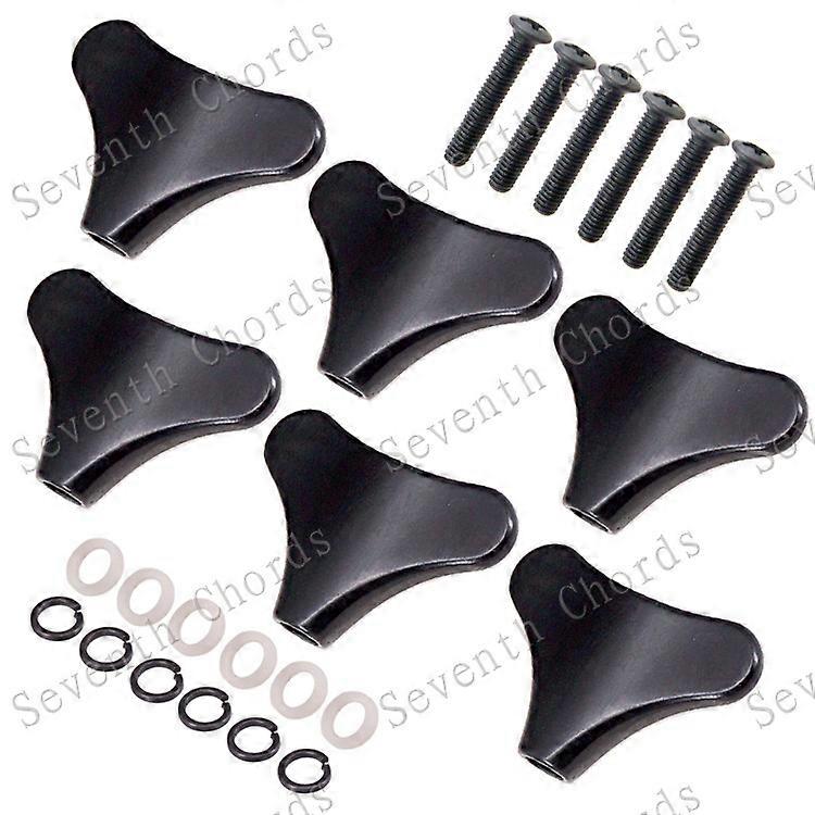 6 Pcs Fish Tail Shape Bass Guitar Tuning Pegs keys Tuners Machine Heads replacement Buttons knobs Handle
