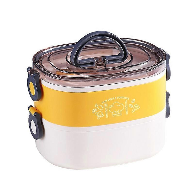 XC-540-541 Lunch Box, Specification: 1.2L (Plastic Yellow)