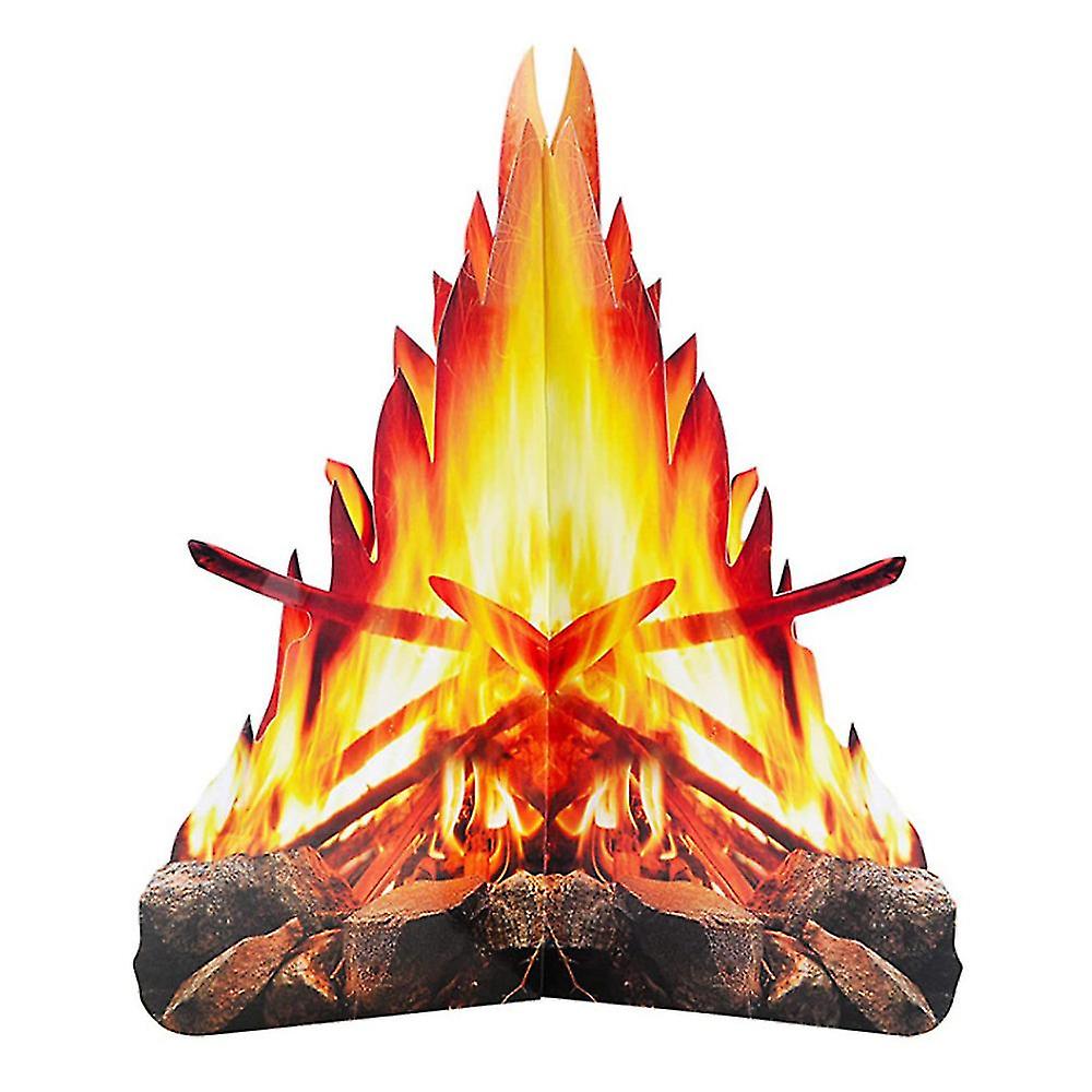 Halloween 3d Flame Decor Cardboard Christmas Campfire Paper Ornament Supplies
