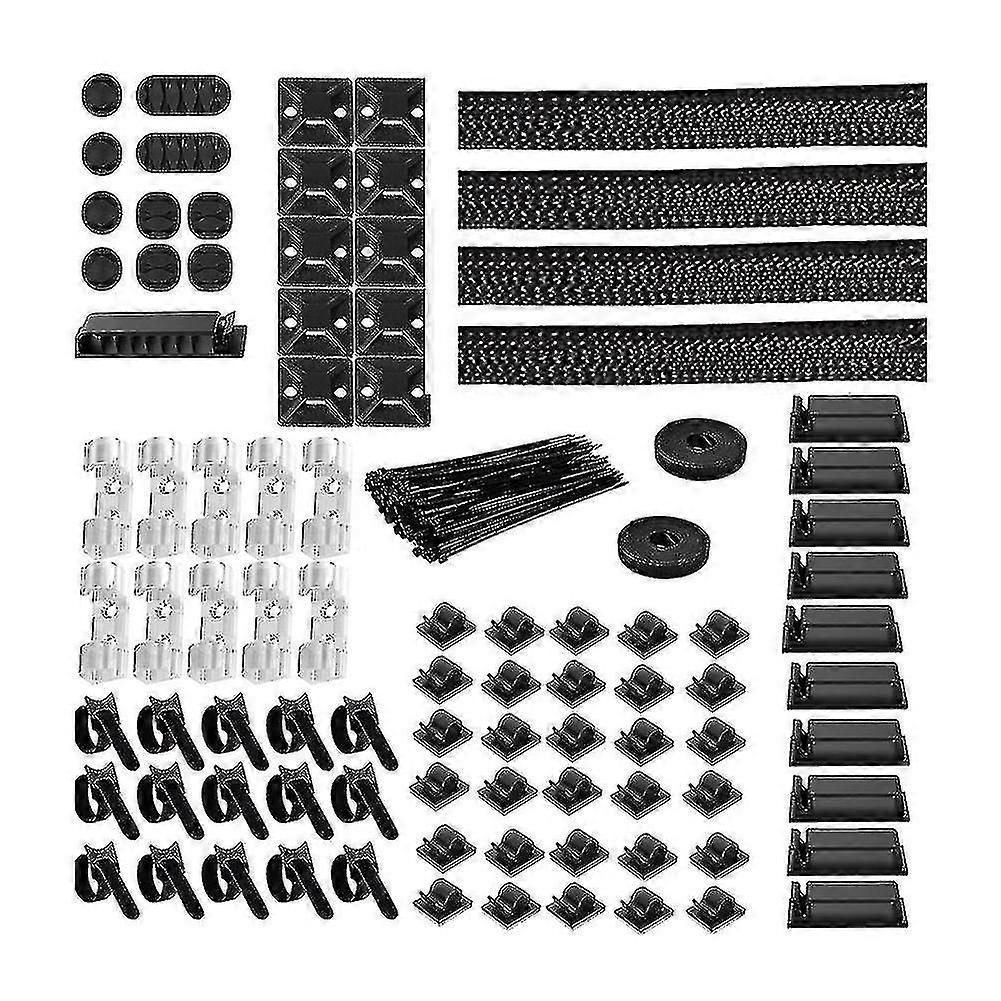 192pcs Cable Cord Kit Cable Sleeve With Zipper