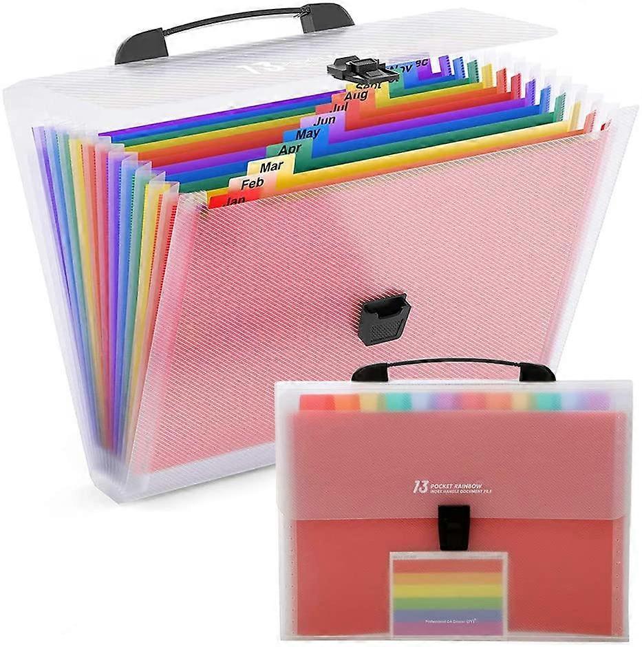 Expandable file folder Accordion file package Folder store test papers Various documents Contracts Cards Coupons Documents etc. (327x265x30mm)