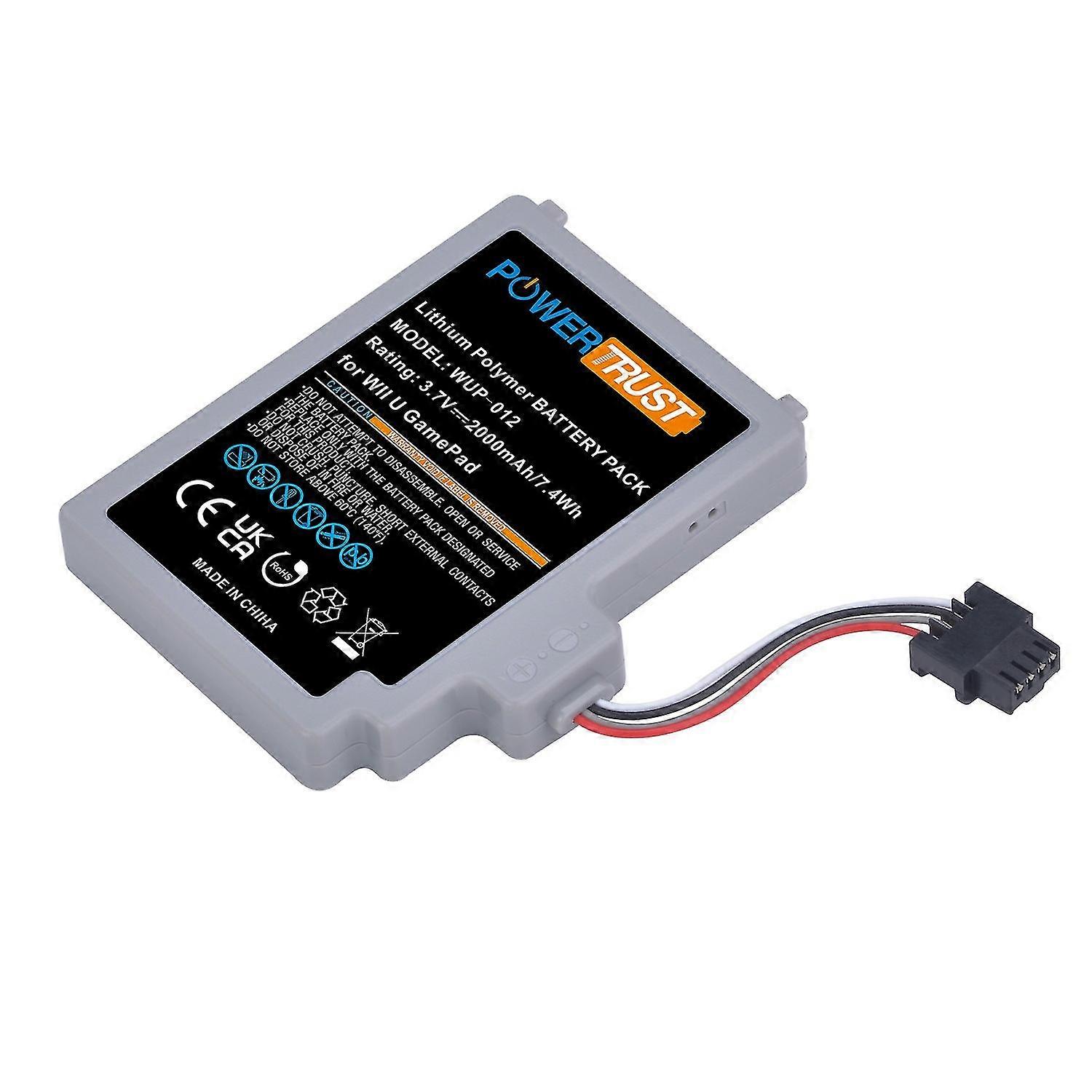 PowerTrust 2000mAh WUP-012 WUP012 Battery Pack compatible with Nintendo Wii U Gamepad Controller WUP