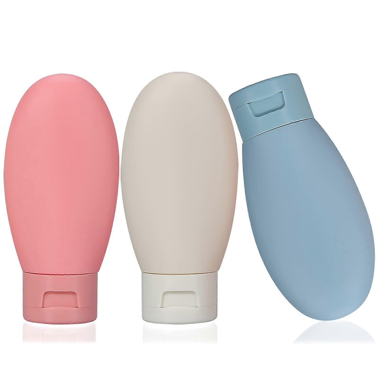3pcs Travel Bottle Set, 60ML Travel Bottles and Containers, Small Mini Empty Plastic Squeeze Bottles
