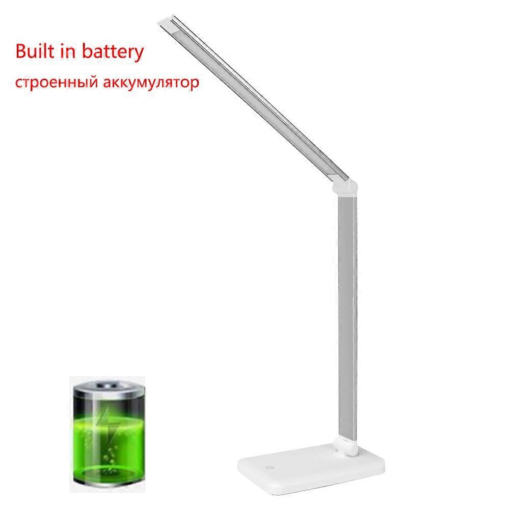 52 LED USB Charging Foldable Rotatable Continuously Dimmable Desk Table Lamp Touch Switch Reading Lamp DC 5V 6W Timed Bedside Lamp
