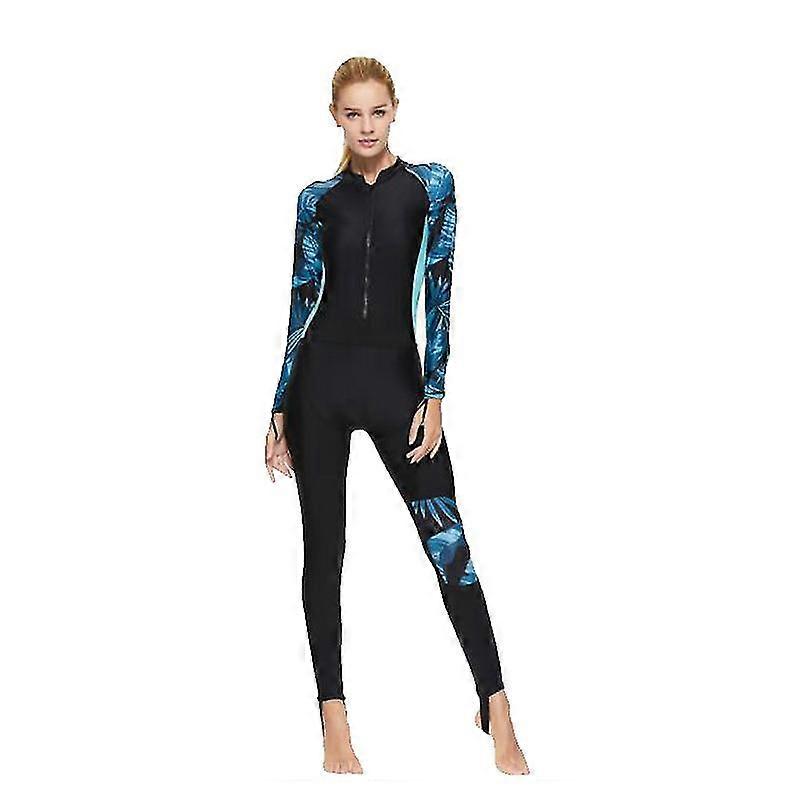 Kvinnors helkropps baddräkt Rash Guard One Piece Långärmad Långärmad Långben Badkläder med Uv Sun Skydd
