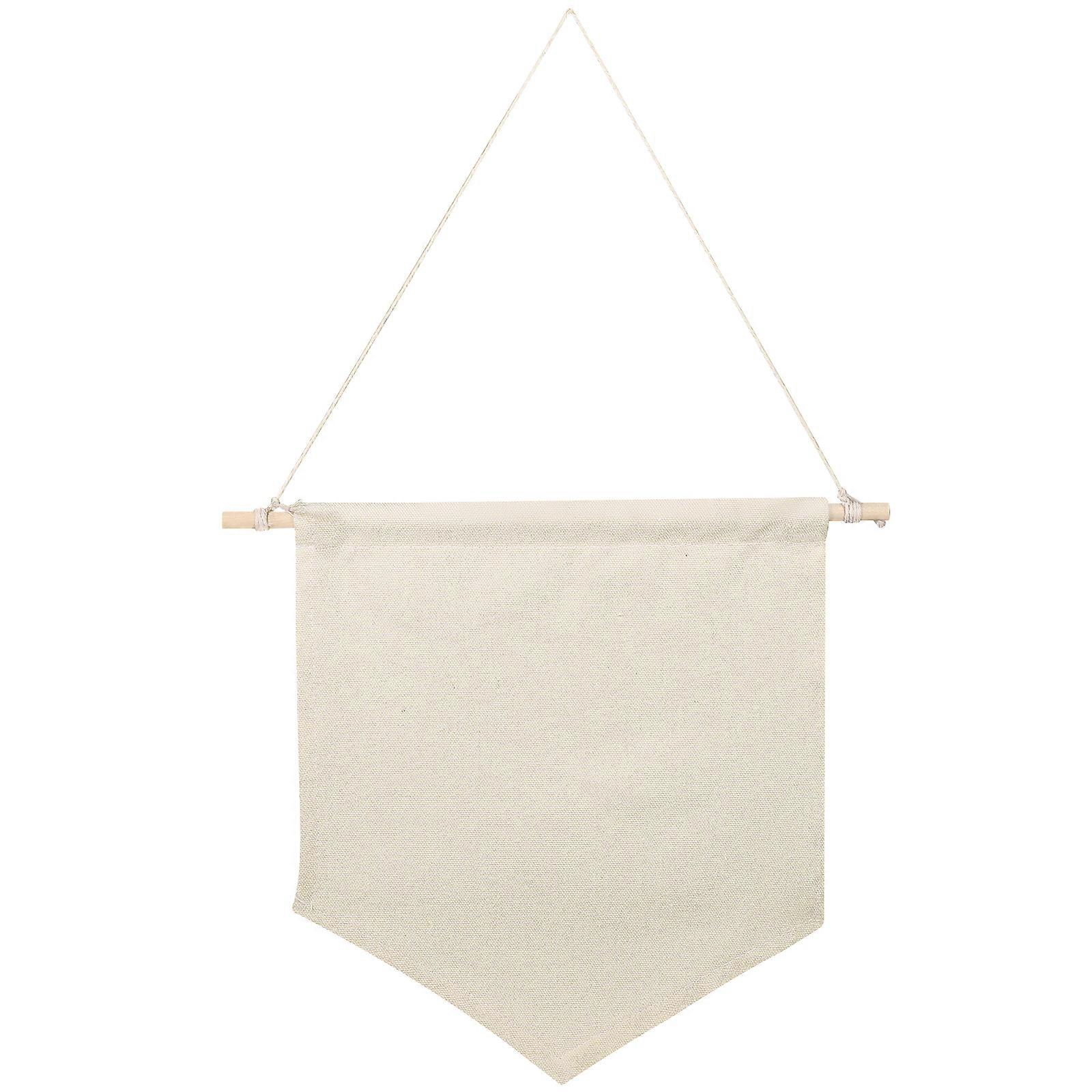 WAKAUTO Pin Display Pennant Banner Enamel Lapel Pin Badge Flag Plain Blank Canvas Wall Banner(Primary Color/M)