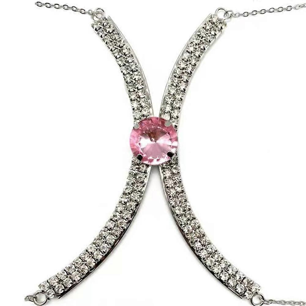 Gold plated pink body chain