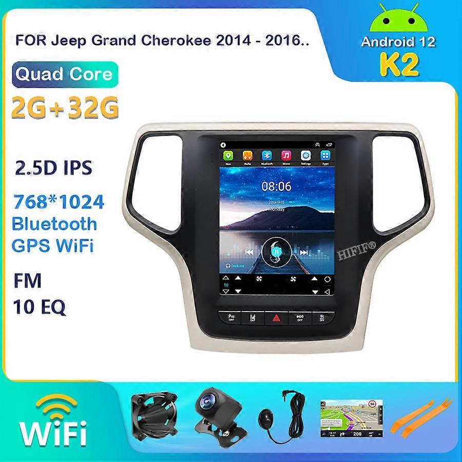 Car Multimedia Player Stereo GPS Radio Navigation NAVI Android 10.4 Inch Screen for Jeep Grand Cherokee WK2 2014-2019